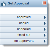 Get Approval workflow block